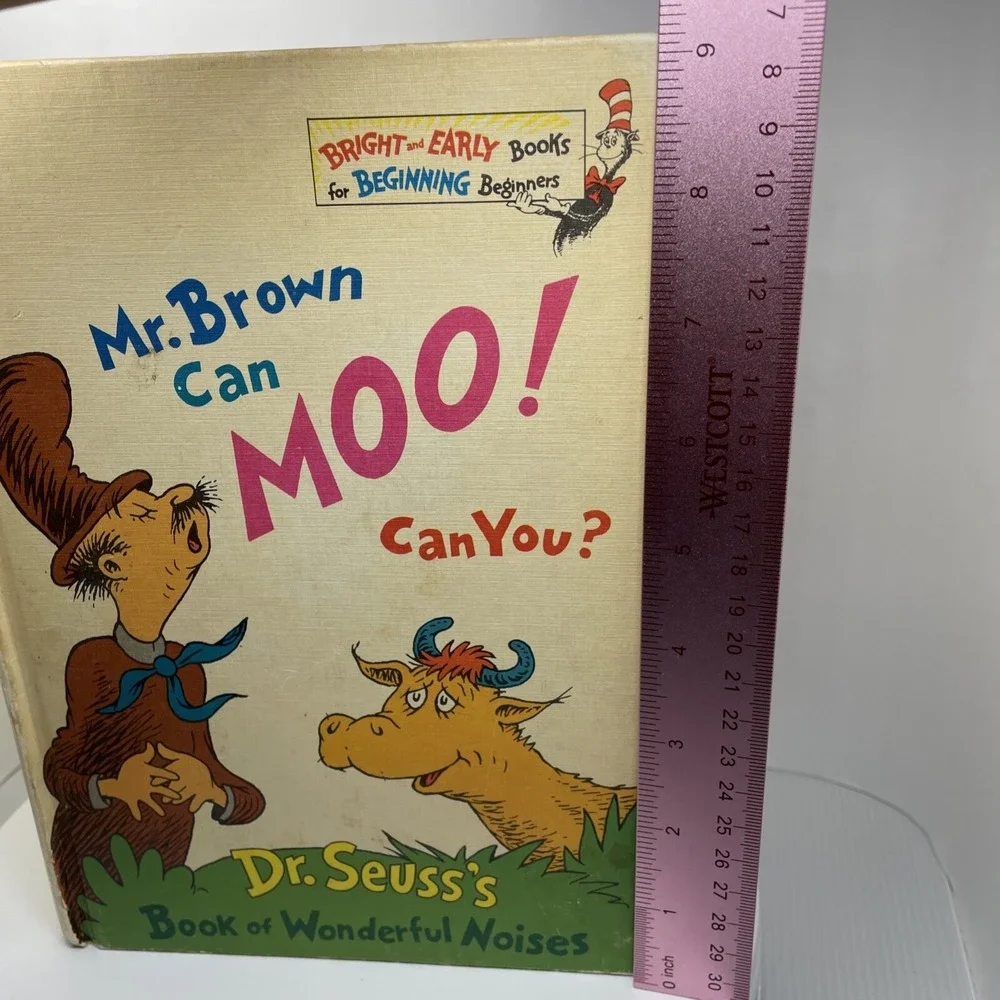 VTG Dr Seuss‎ Mr. Brown Can MOO Can you? Book Club Edition 1970 Hardcover